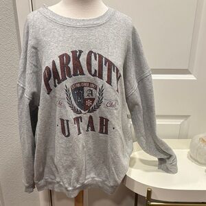 EUC Aeropostale Park City Heather Gray Fleece Pullover